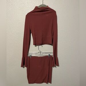 Maroon Skirt Set